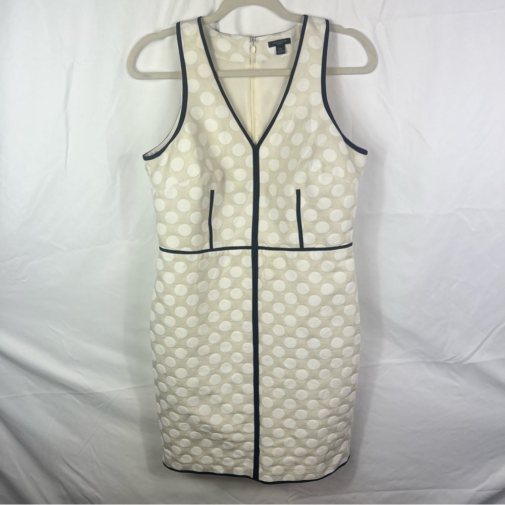 Ann Taylor Cream and Black Polka Dot Mini Dress